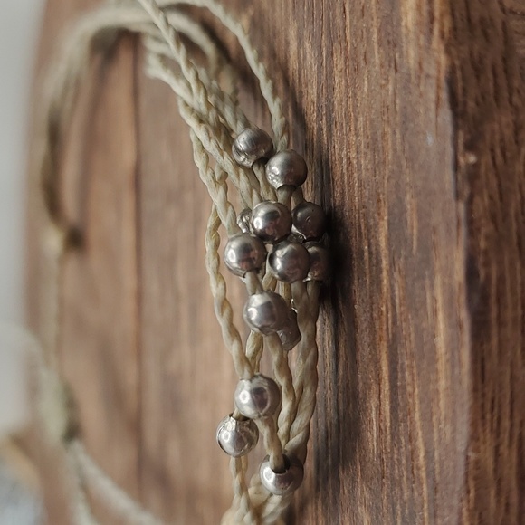 B2405 pura Vida twine silver bullet‎ bracelet - Picture 2 of 2